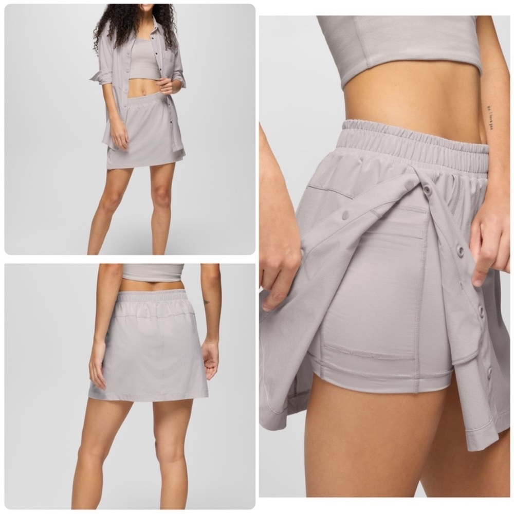 Prana Railay Snap Up Skort - cream Athletic Sporty Outdoors xl - Picture 2 of 6